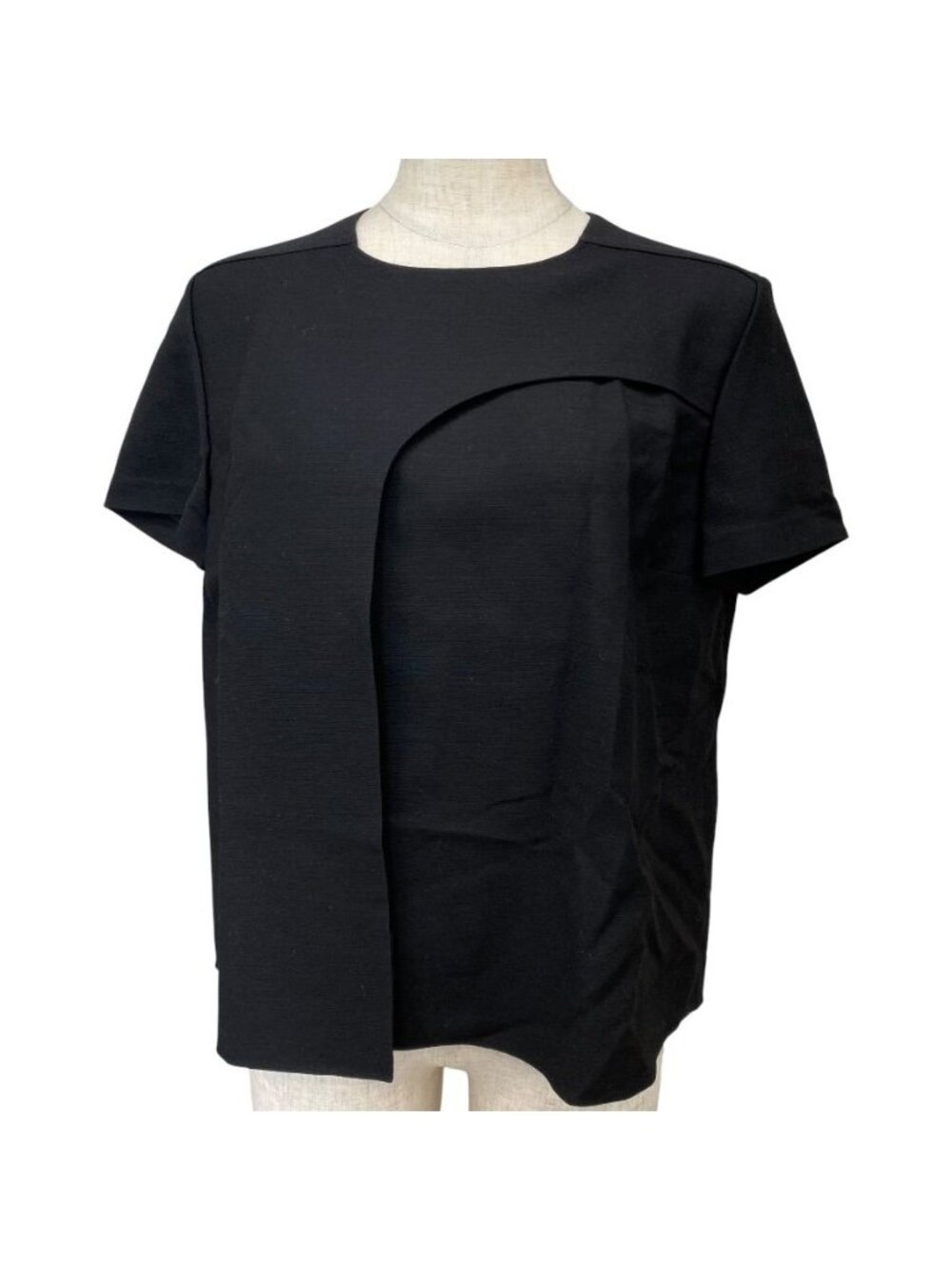 Hermes Short Sleeve Top Shirt Top Silk Wool Black High Quality Daily Practical